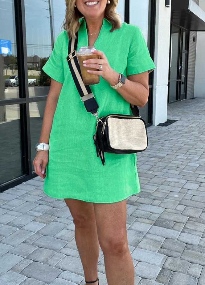 2025 Summer Casual Linen Mini Dress