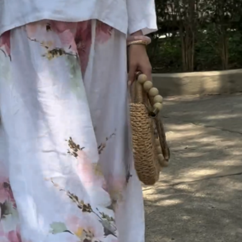 Women's Everyday Casual Linen Sunshine Floral Suit