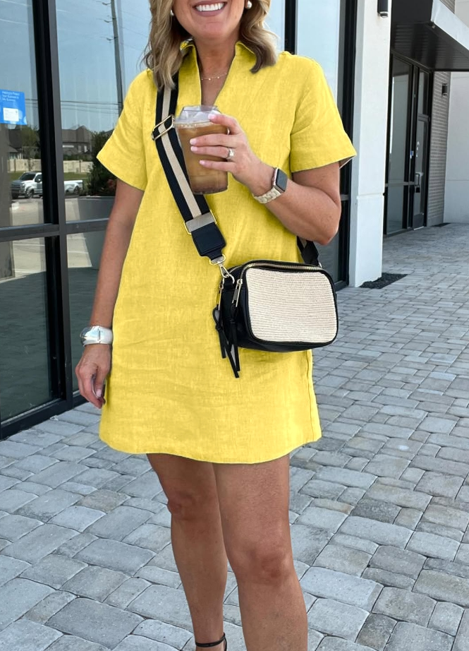 2025 Summer Casual Linen Mini Dress