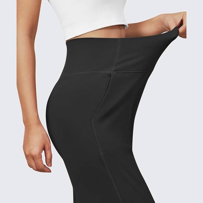 👻Halloween Flash Sale-High Stretch Yoga Pants Women Soft High Waisted Casual Wide Leg Pants with Pockets