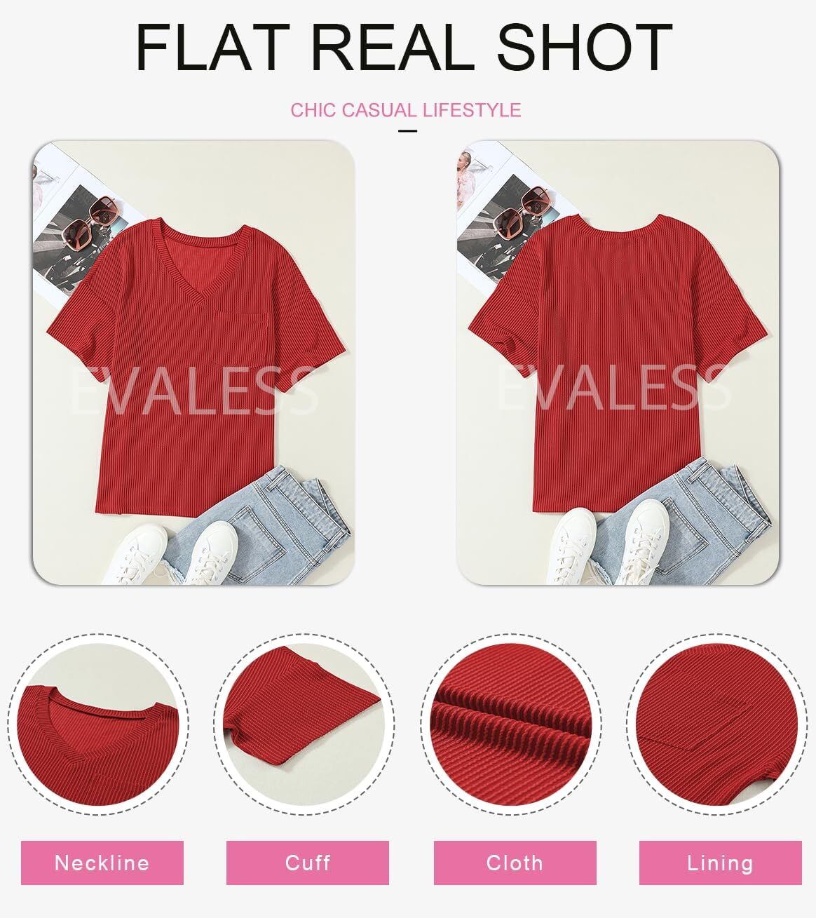 8 Packs ONLY $23.99- Womens Summer Tops Oversized T Shirts Short Sleeve Blouses for Women Dressy Casual Work Outfits