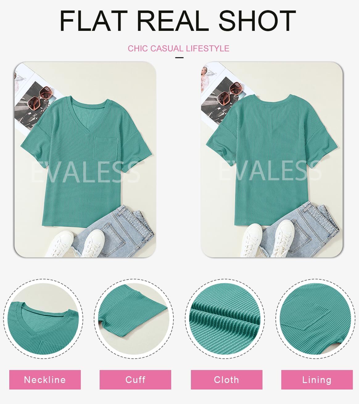 8 Packs ONLY $23.99- Womens Summer Tops Oversized T Shirts Short Sleeve Blouses for Women Dressy Casual Work Outfits