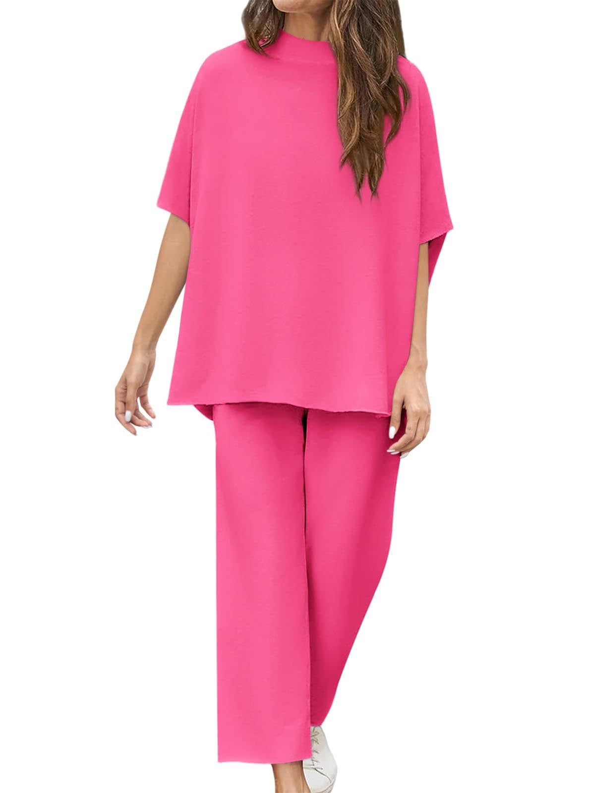 Women's Casual Suit Two-piece Set (Pullover + Wide-leg Pants)