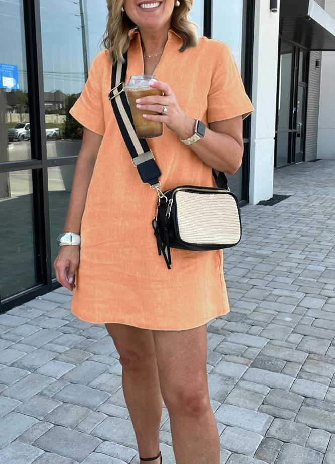 2025 Summer Casual Linen Mini Dress