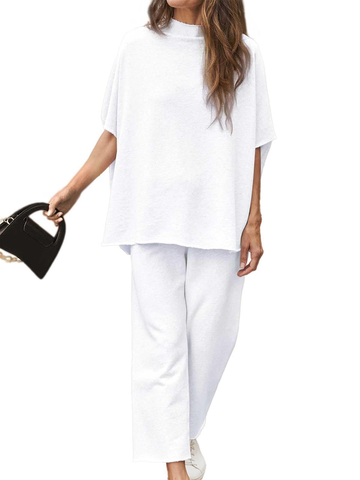 Women's Casual Suit Two-piece Set (Pullover + Wide-leg Pants)