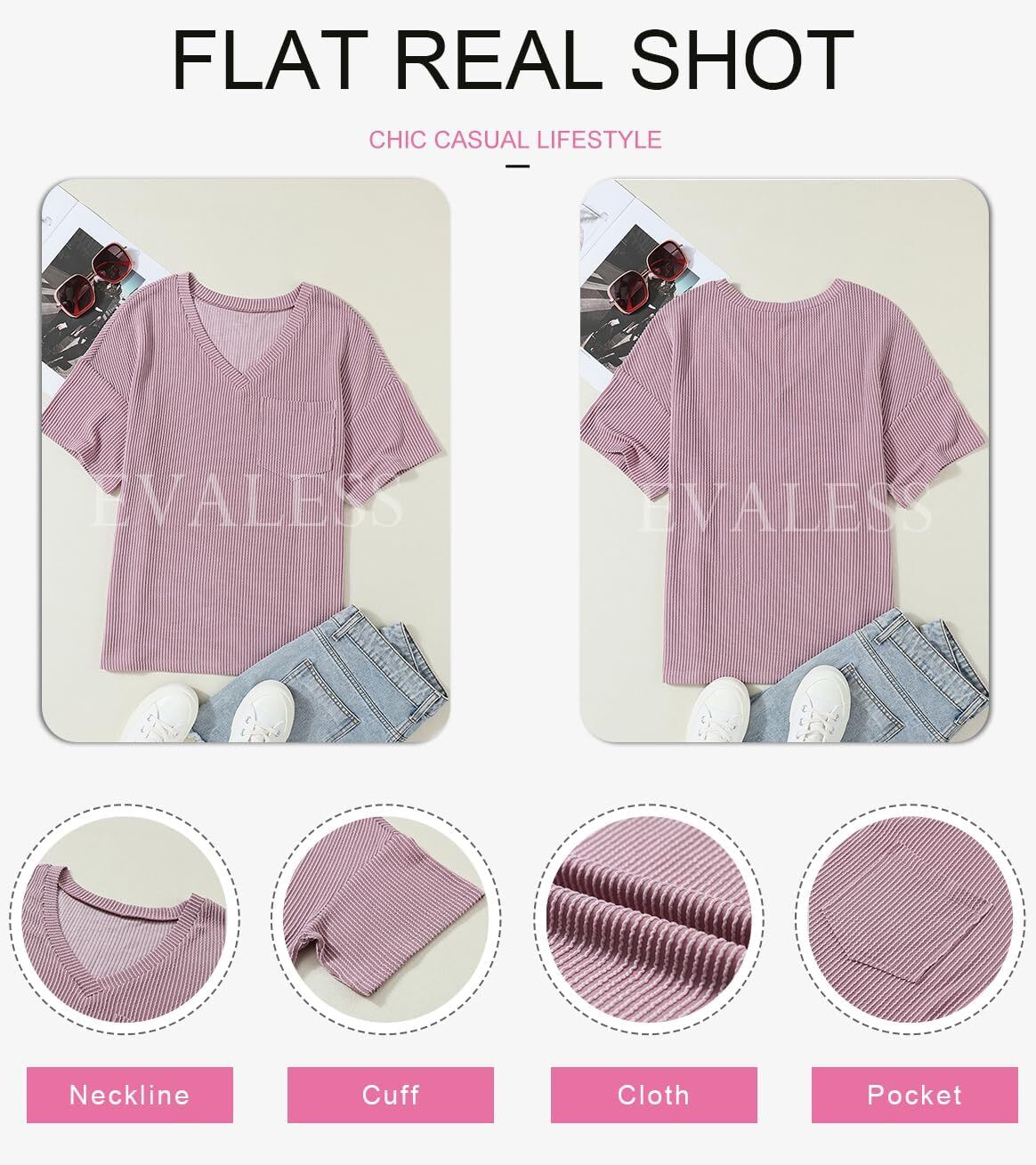 8 Packs ONLY $23.99- Womens Summer Tops Oversized T Shirts Short Sleeve Blouses for Women Dressy Casual Work Outfits