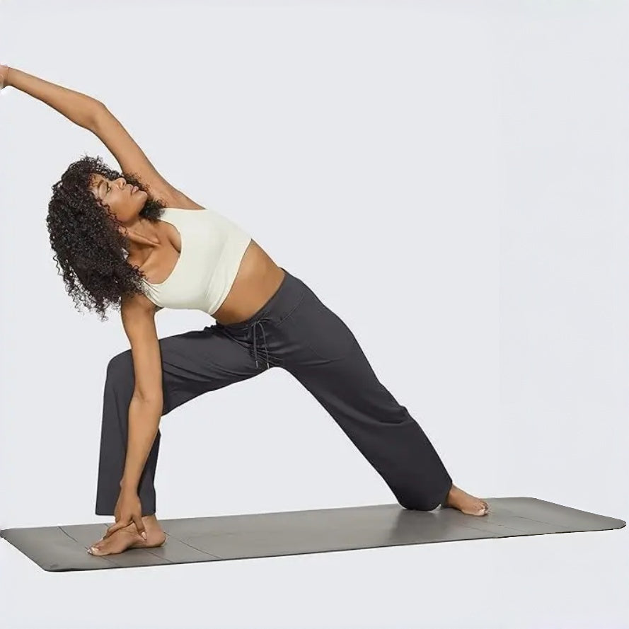 💥Black Friday Sale💥Women 's Wide Leg Pants Yoga Pants Adjustable Drawstring High Waist Stretch  Sweatpants with Pockets