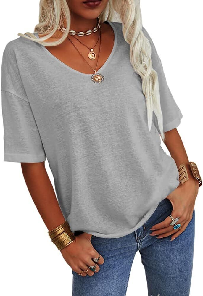 FINAL SALE⚡8 Packs for $23.86⚡ - Summer Casual Half Sleeve T-shirt Basic Tops (Multiple Colors)
