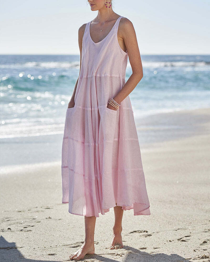 Shari Chambray Linen Dress