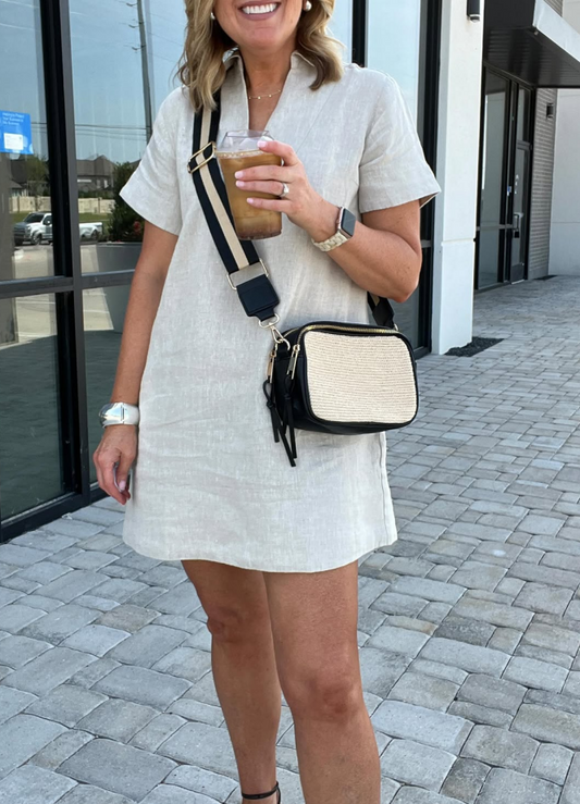 2025 Summer Casual Linen Mini Dress