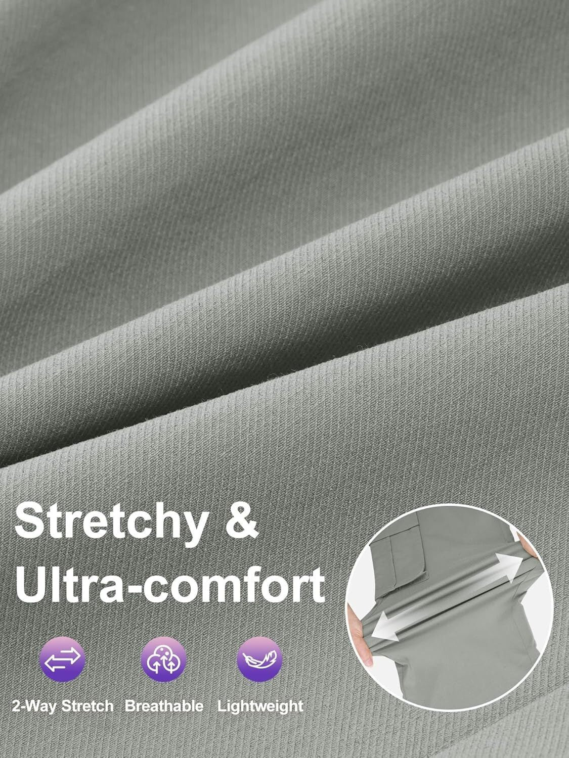 Women High Waisted Satin Cargo Pants Wide Leg Casual Pants multipocket model