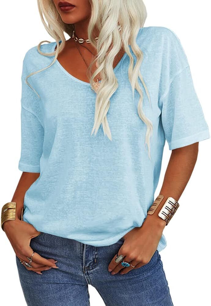 FINAL SALE⚡8 Packs for $23.86⚡ - Summer Casual Half Sleeve T-shirt Basic Tops (Multiple Colors)