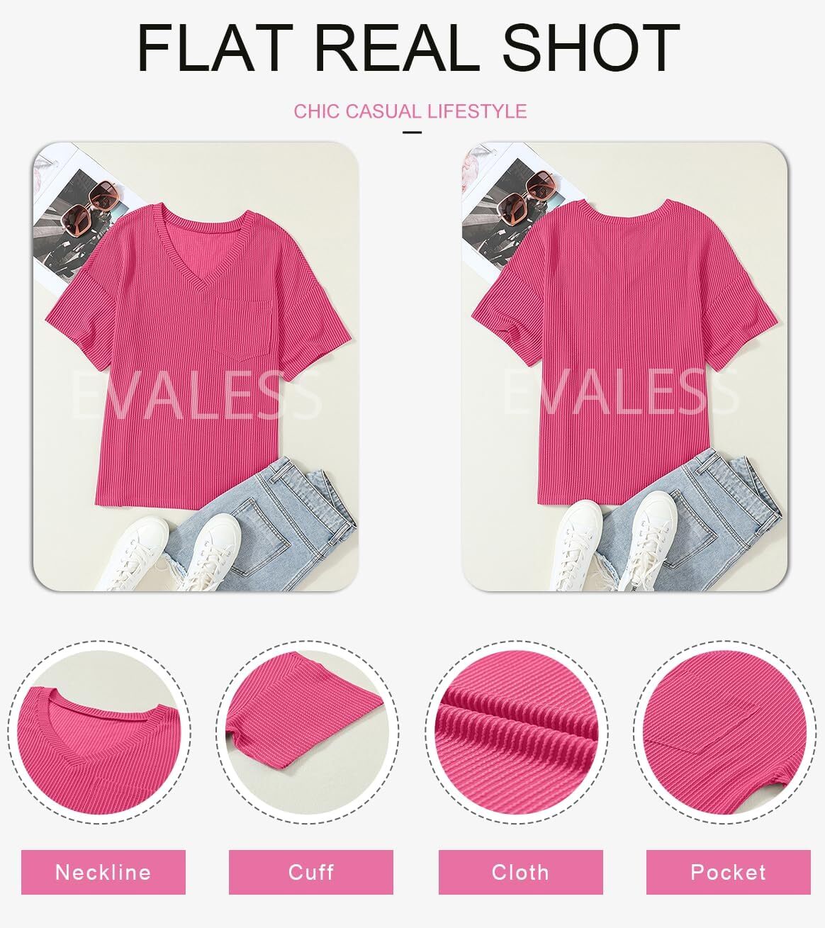 8 Packs ONLY $23.99- Womens Summer Tops Oversized T Shirts Short Sleeve Blouses for Women Dressy Casual Work Outfits