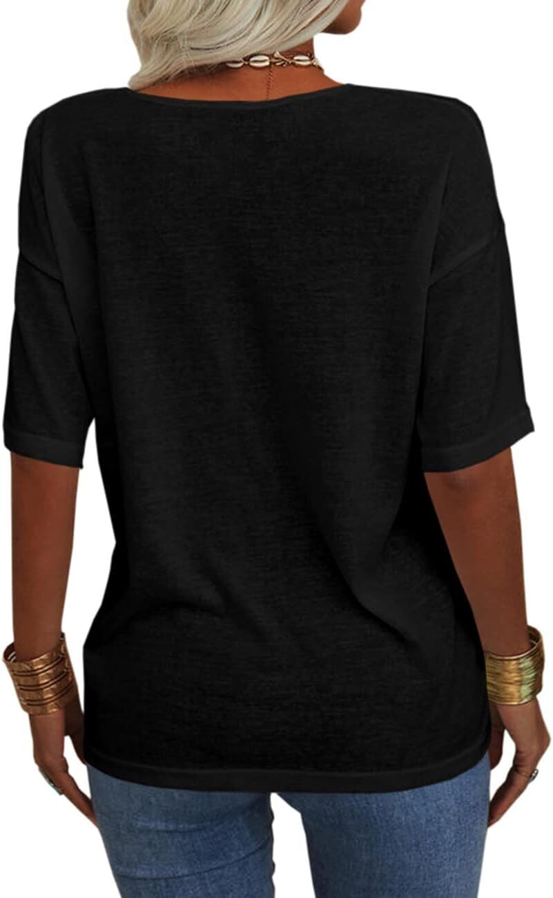 FINAL SALE⚡8 Packs for $23.86⚡ - Summer Casual Half Sleeve T-shirt Basic Tops (Multiple Colors)