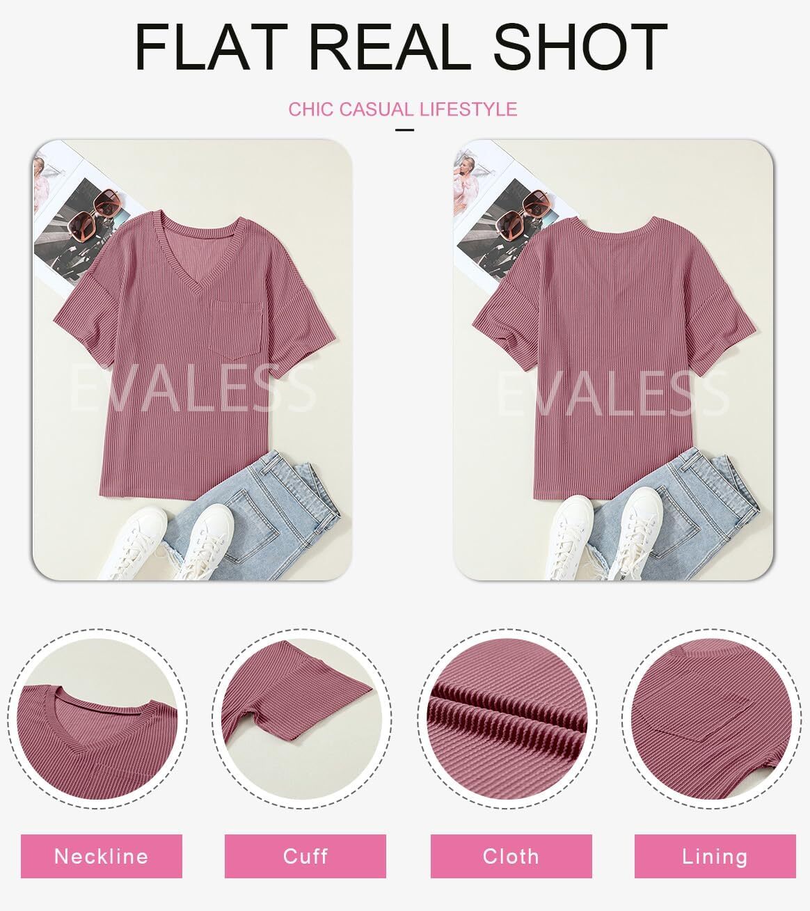 8 Packs ONLY $23.99- Womens Summer Tops Oversized T Shirts Short Sleeve Blouses for Women Dressy Casual Work Outfits