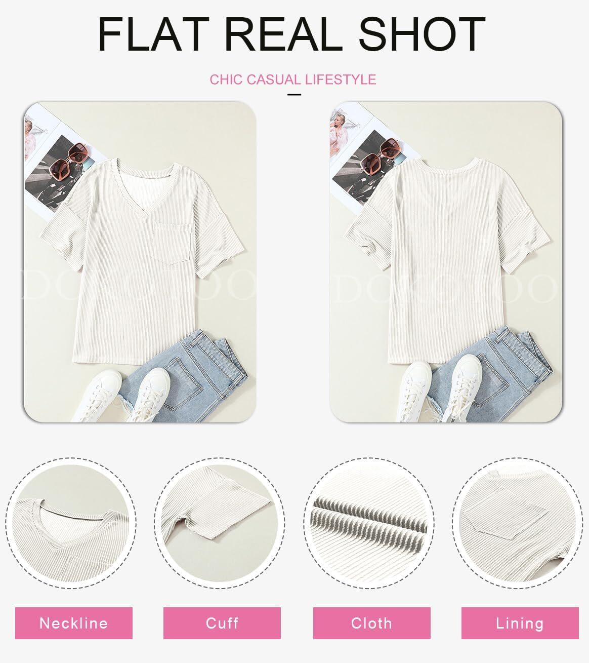 8 Packs ONLY $23.99- Womens Summer Tops Oversized T Shirts Short Sleeve Blouses for Women Dressy Casual Work Outfits