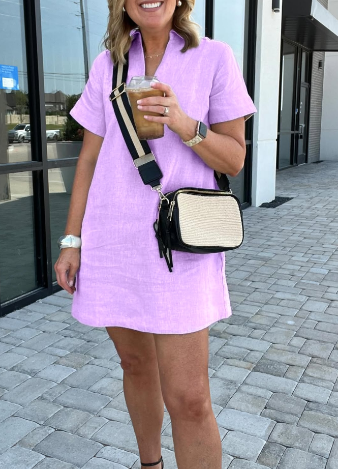 2025 Summer Casual Linen Mini Dress