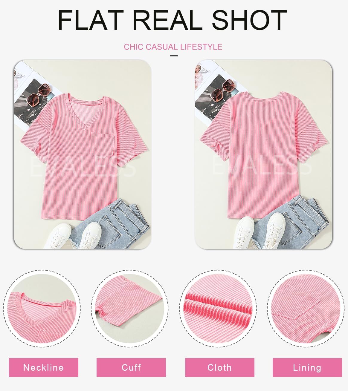 8 Packs ONLY $23.99- Womens Summer Tops Oversized T Shirts Short Sleeve Blouses for Women Dressy Casual Work Outfits