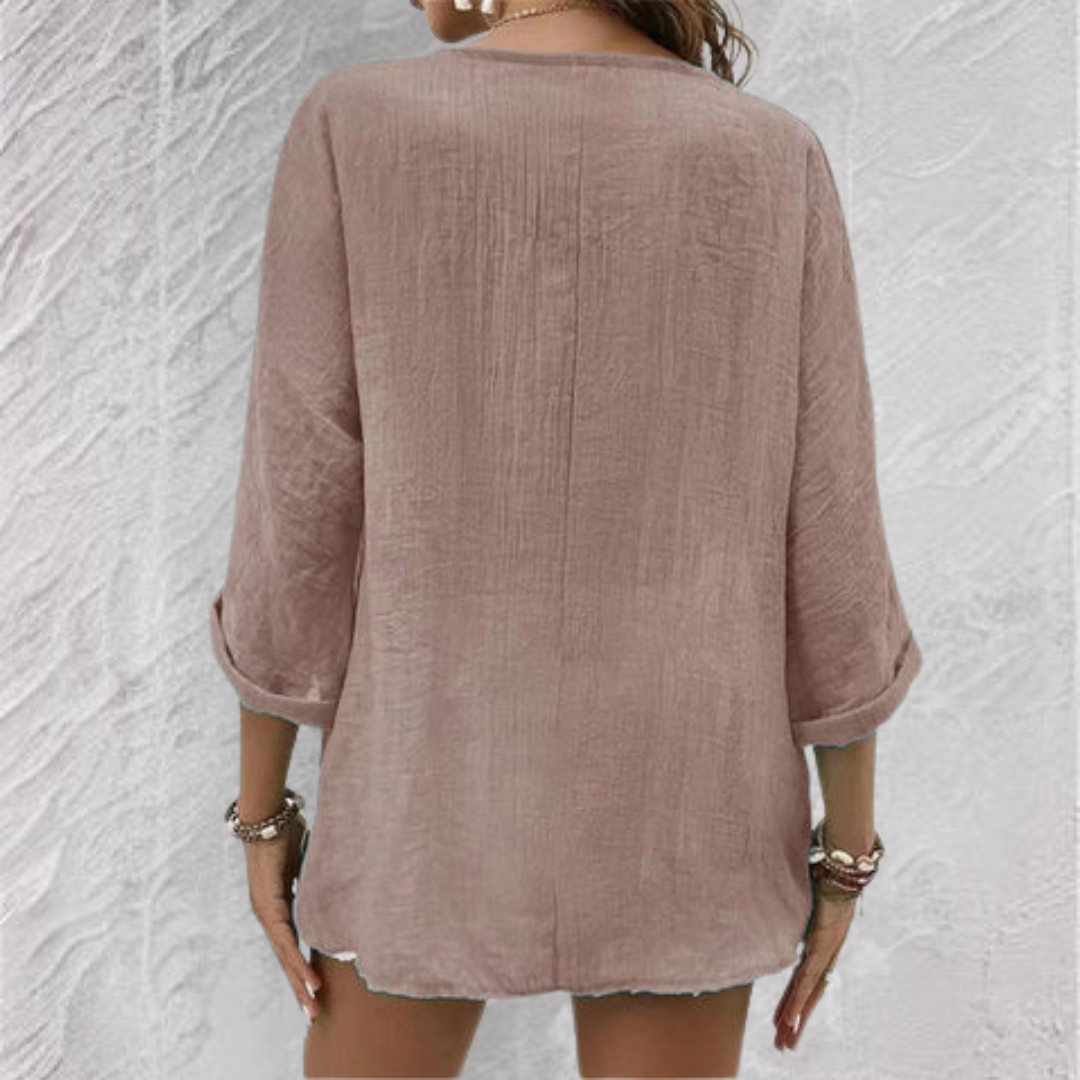 Women's Spring/Summer New Casual Cotton Linen Casual Tops