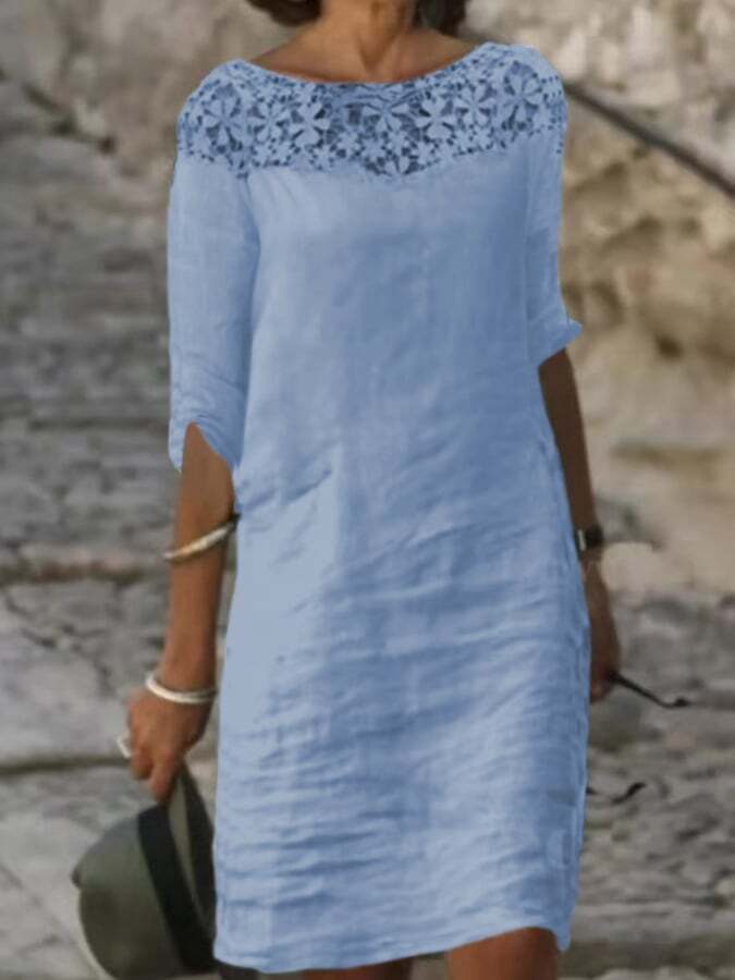 3/4 Sleeve Lace Casual Dress