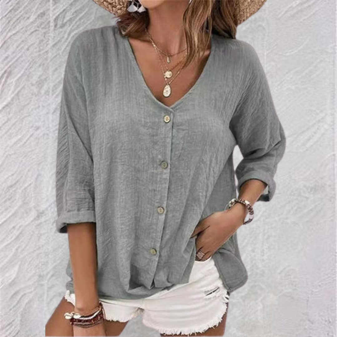 Women's Spring/Summer New Casual Cotton Linen Casual Tops