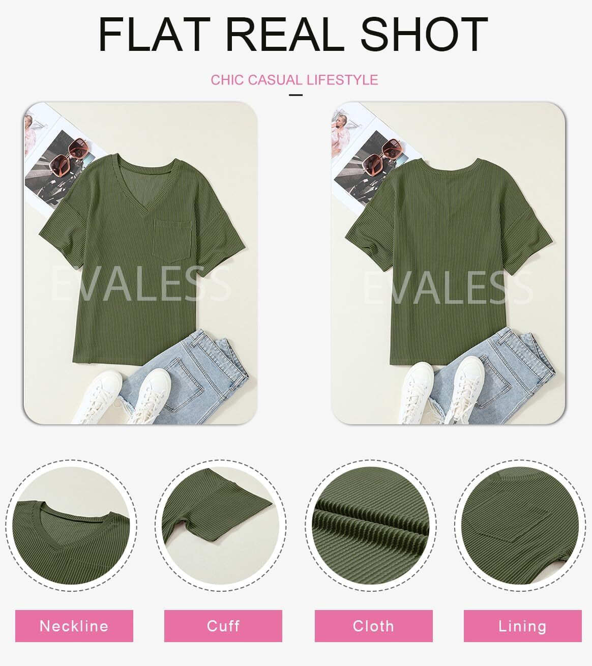 8 Packs ONLY $23.99- Womens Summer Tops Oversized T Shirts Short Sleeve Blouses for Women Dressy Casual Work Outfits